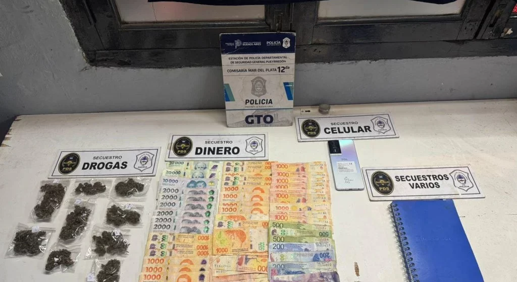 dinerodrogas Detuvieron a un hombre acusado de vender droga en barrio San Cayetano